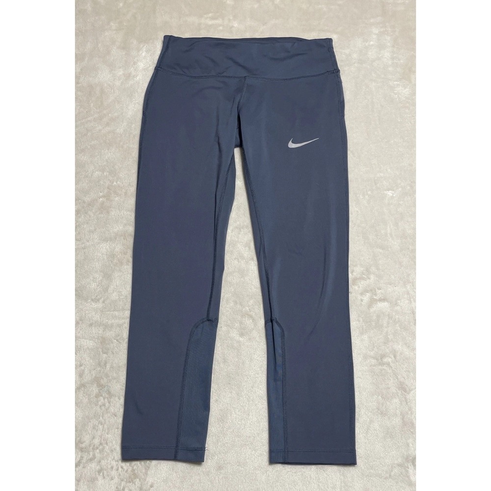Nike Epic Running Tights Womens Size XS Blue Dri-Fit Crop 938602-471